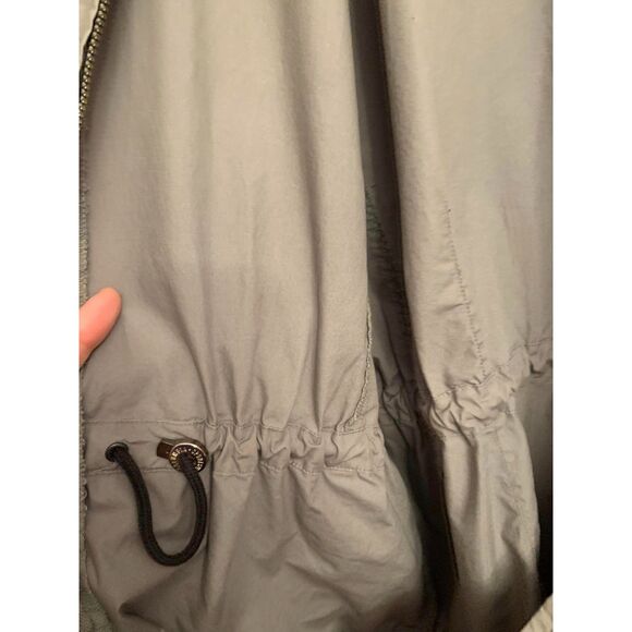 Columbia Women's L Khaki Green Light Weight Longer Jacket Drawstring Waist EUC - Picture 4 of 5